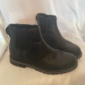 Timberland Men's Size 10.5 Larchmont Black Chelsea Leather Boots